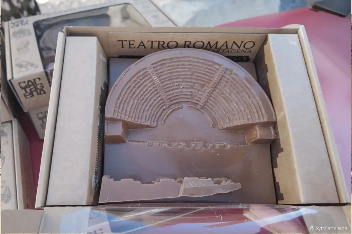 Teatro Romano de Cartagena en chocolate